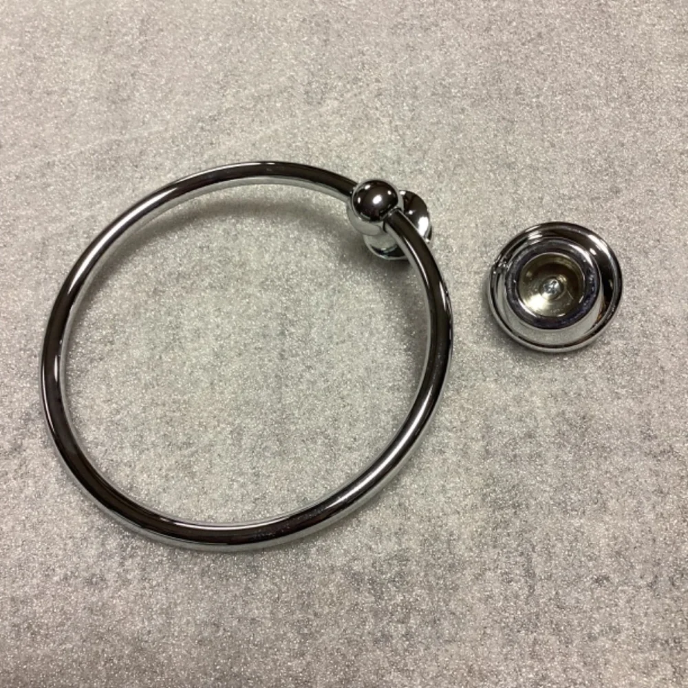 Silver Chrome Wall Mount Towel Ring
